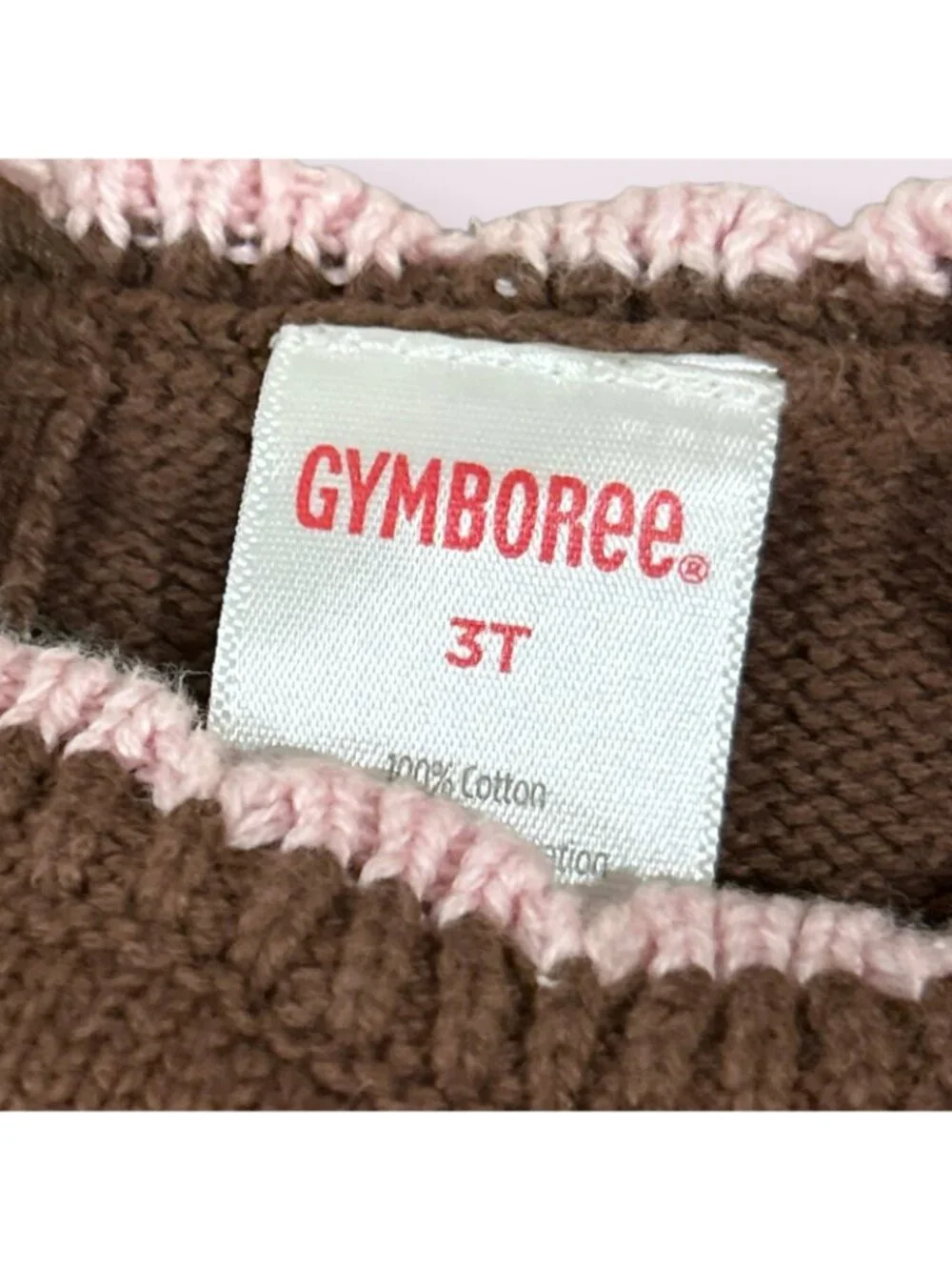 Gymboree Girls Brown Leopard Heart Sweater Peplum Top Size 3T